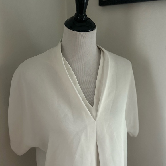 Vince white dolman sleeve double V neck blouse size small - Picture 5 of 5
